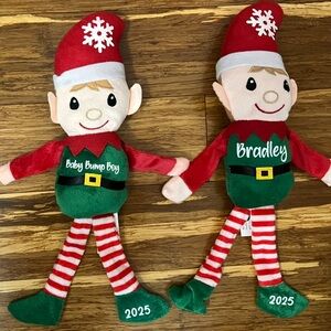Personalized BOY Festive Elf Plush Toy